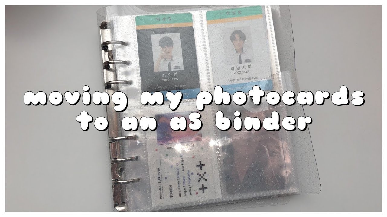 moving my photocards to an a5 mini binder