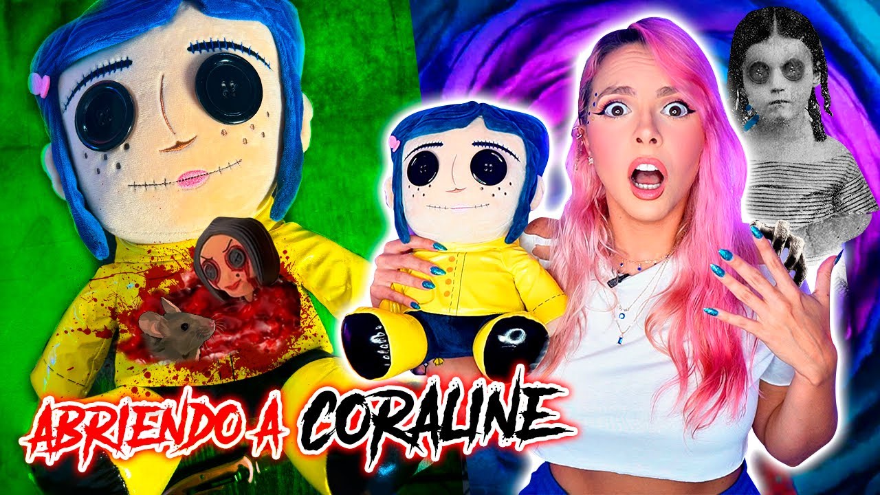 Abrí la MUÑECA de CORALINE​🔪​ y ENCONTRÉ la FOTO de la NIÑA VERDADERA☠️👧🏻