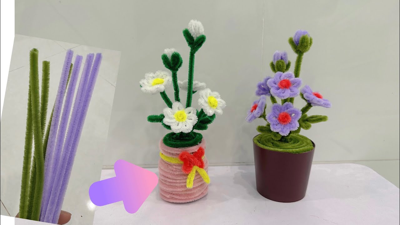 Làm chậu hoa mini bằng kẽm nhung/how to make small flower pots# velvet zinc