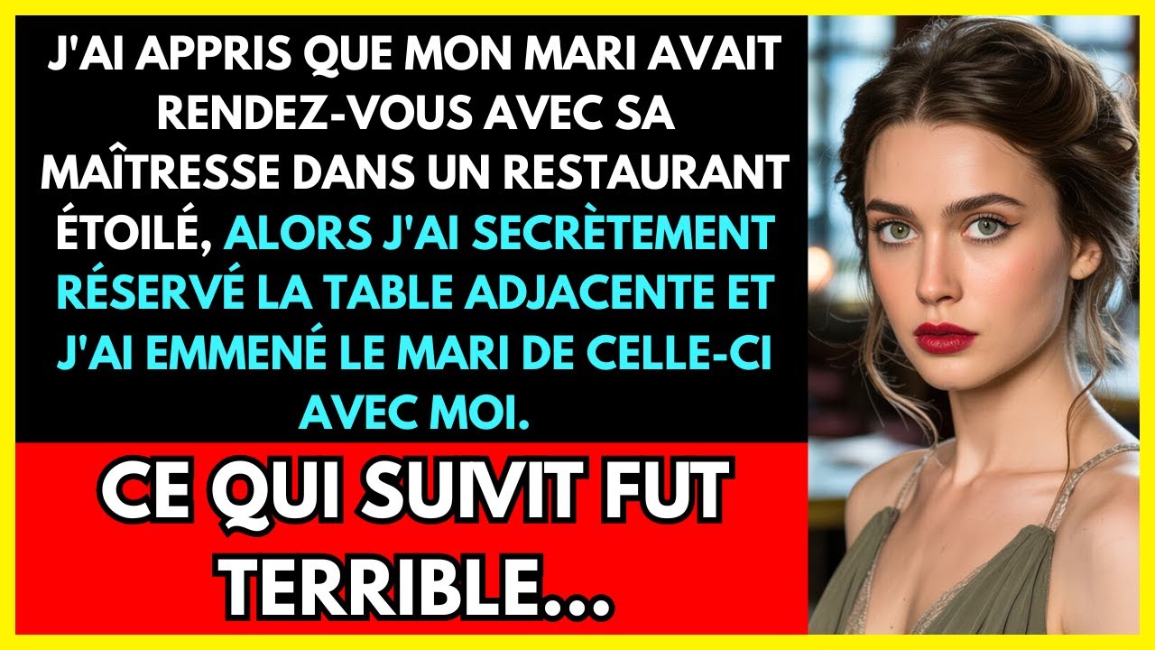 J'AI APPRIS QUE MON MARI AVAIT RENDEZ-VOUS AVEC SA MAÎTRESSE DANS UN RESTAURANT ÉTOILÉ, ALORS J'AI