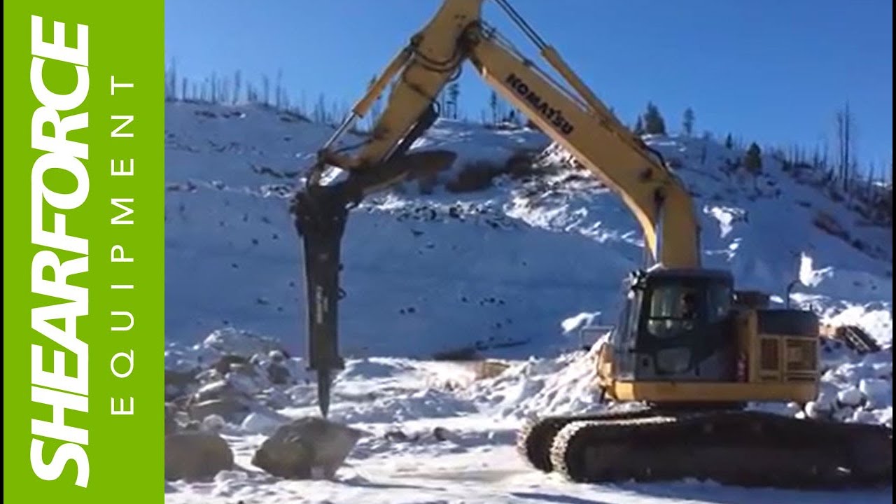 ShearForce Hydraulic Hammers Breaking Rock and Reinforced Concrete