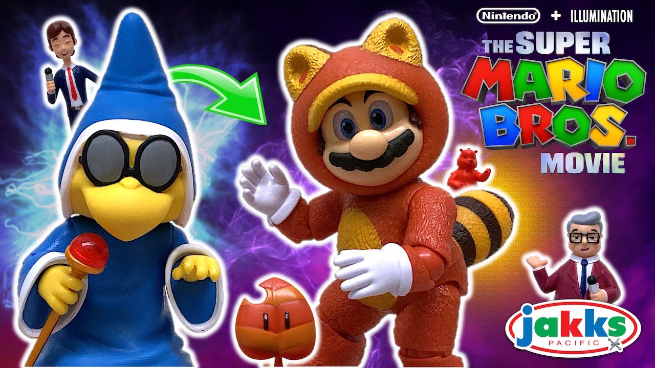 KAMEK & MARIO TANOOKI - Figuras de Lujo | SUPER MARIO BROS La Película - Jakks Pacific - TOY SHOTS