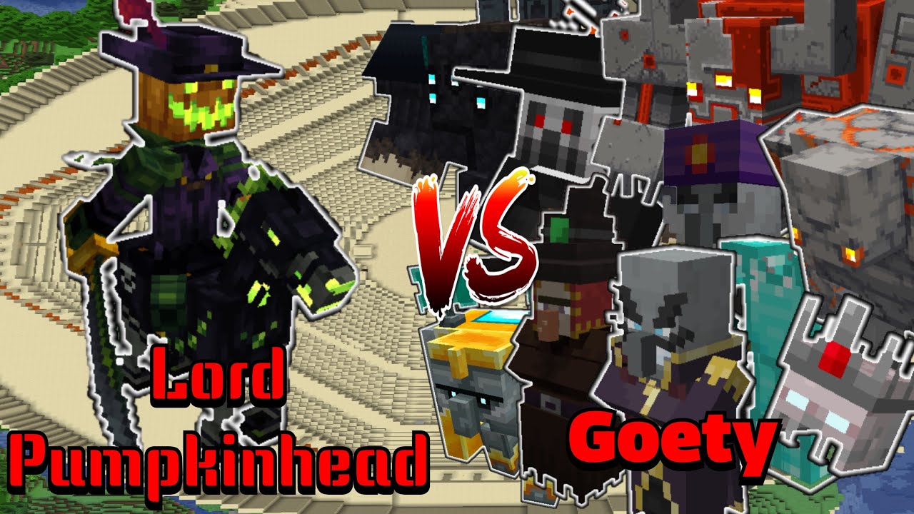 Minecraft |Mobs Battle| Lord Pumpkinhead VS Goety