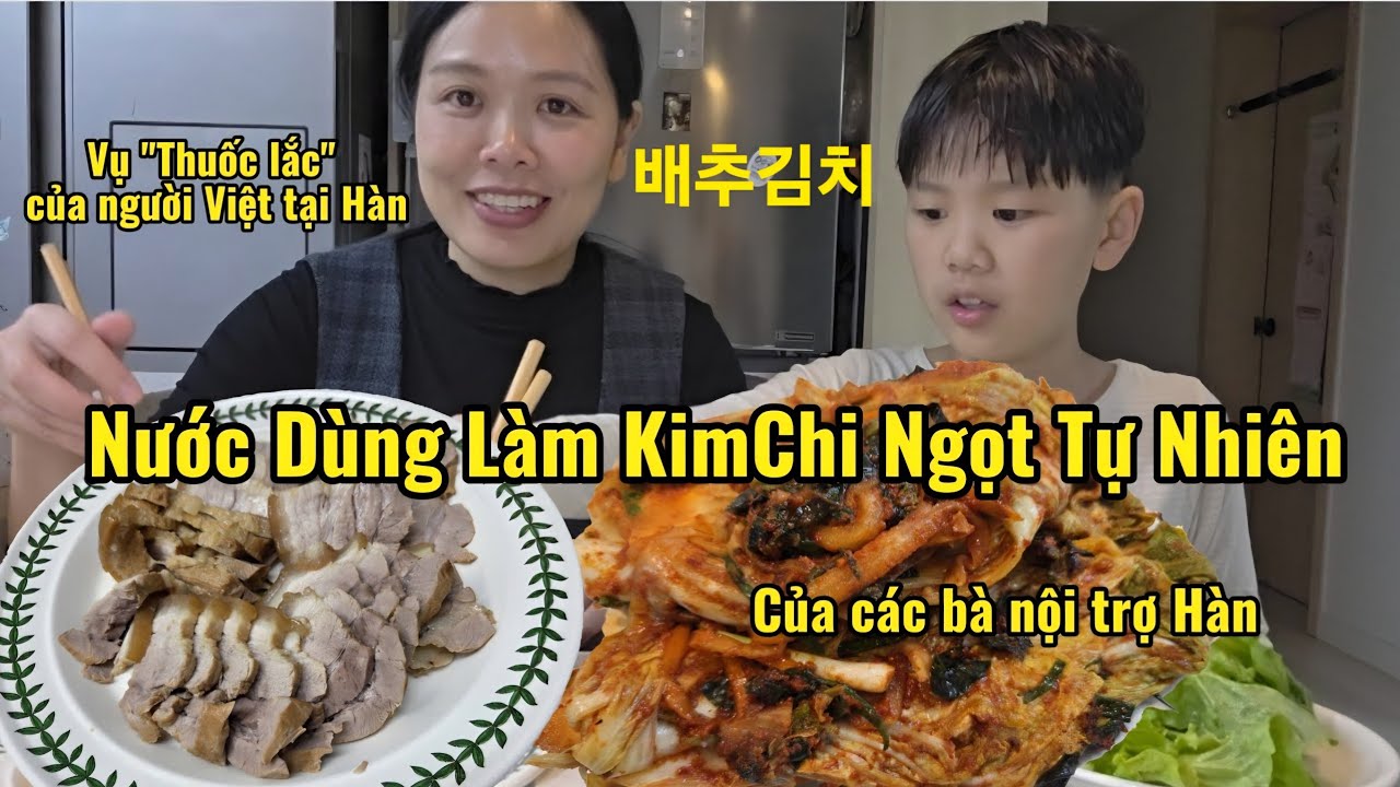 Cách làm kimchi ngọt tự nhiên của các bà nội trợ Hàn Quốc, Thịt luộc ăn kèm ngon hết sảy