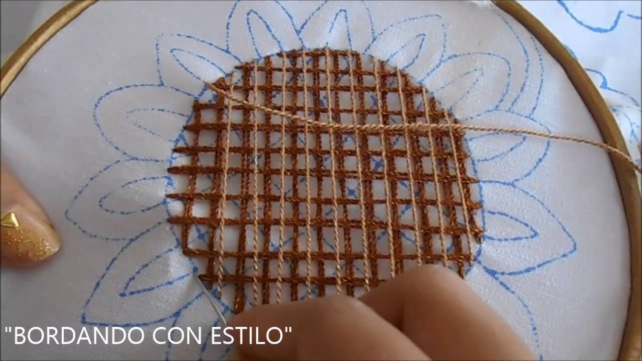 PUNTADA CENTRO GIRASOL PASO A PASO /COMO HAGO LOS NUDOS
