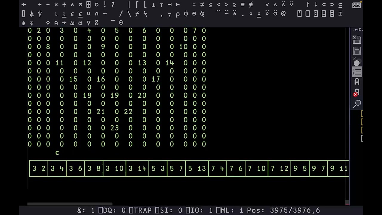 Advent of Code 2025 - Day 7 - Dyalog APL