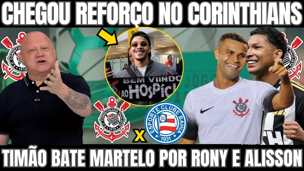 NOVO REFORÇO JA CHEGOU NO CORINTHIANS! KAIO CESAR CHEGOU E RONY NAO DEVE FECHAR