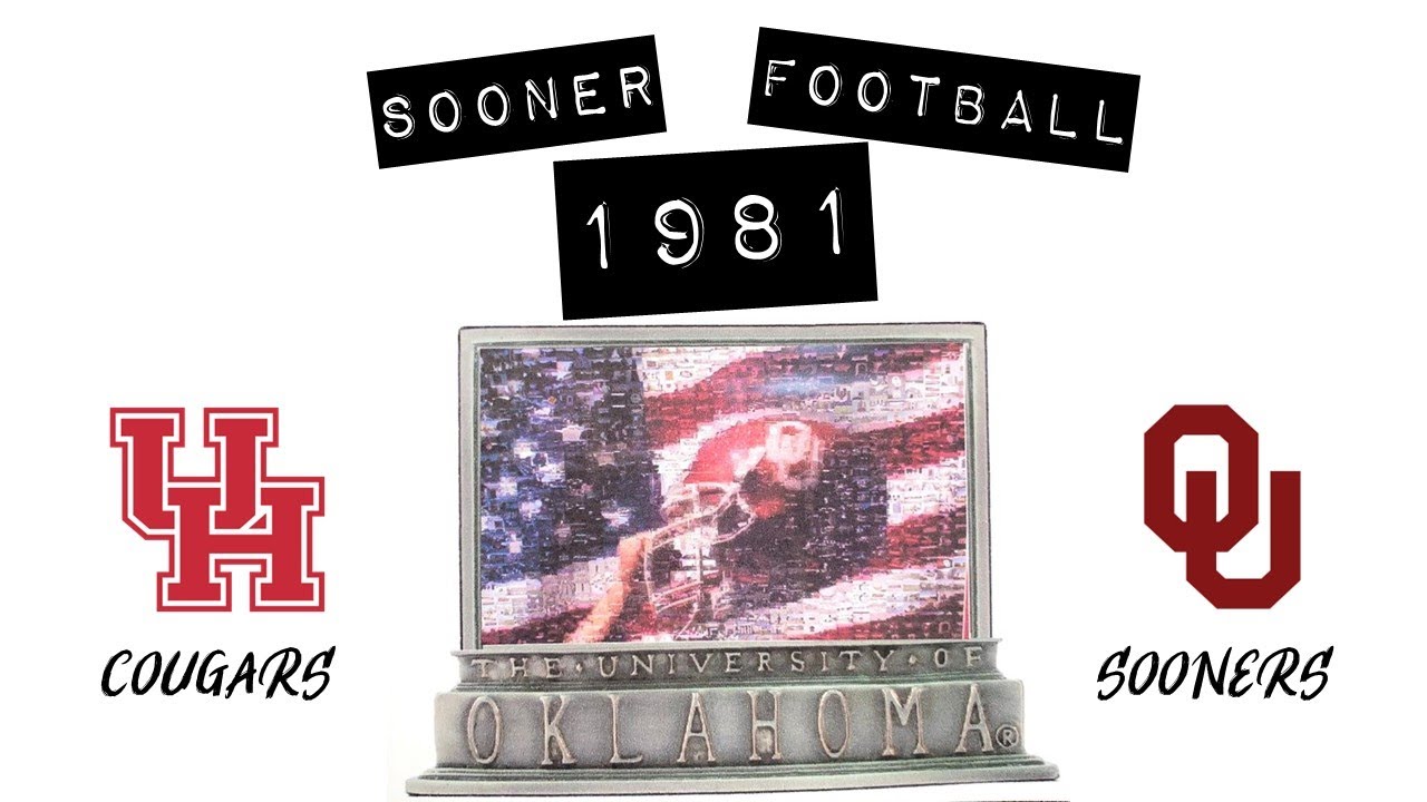 1981 NO HUDDLE: TV. Oklahoma vs. Houston Football. Sun Bowl. TV Play By Play. 12/26/1981.