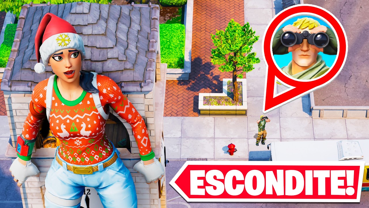 Escondidas PERO soy GIGANTE en Fortnite