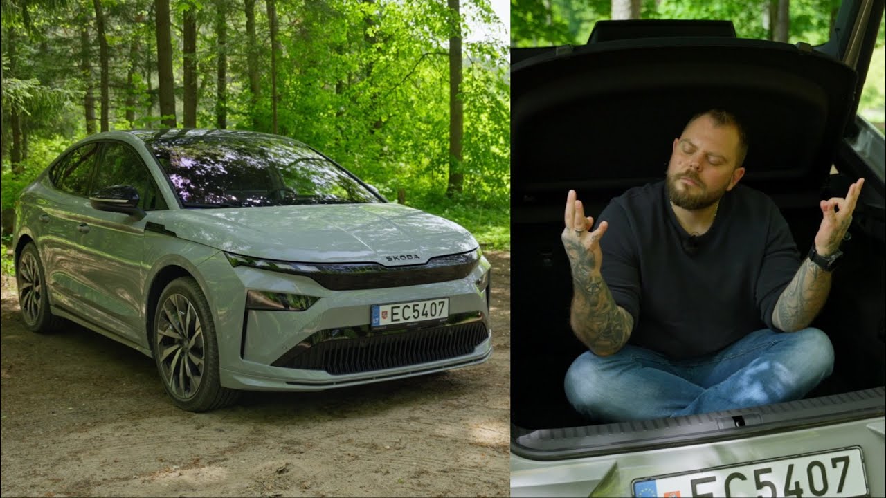 Car Deals apžvalga. Laurynas Boguševičius įsitaisė naujojo „Škoda Enyaq“ bagažinėje – kodėl?