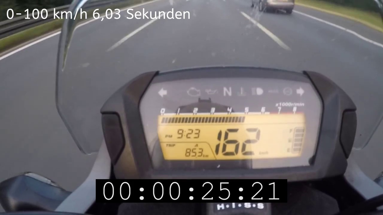 Honda NC 700s Beschleunigung 0-100km/h / Topspeed