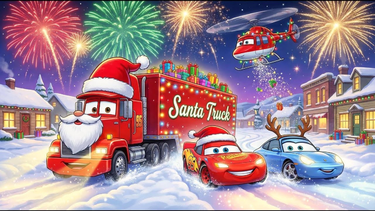 Santa Truck’s Magical Christmas Delivery! 🎄🎁🚚 | Cars Toons 2D Animation