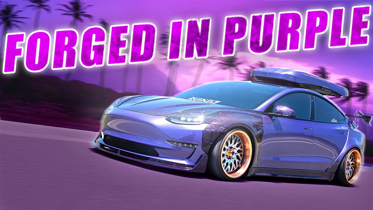 Deep Purple - The Custom Tesla Model 3 That Breaks Every Rule - Forged Carbon extravaganza!