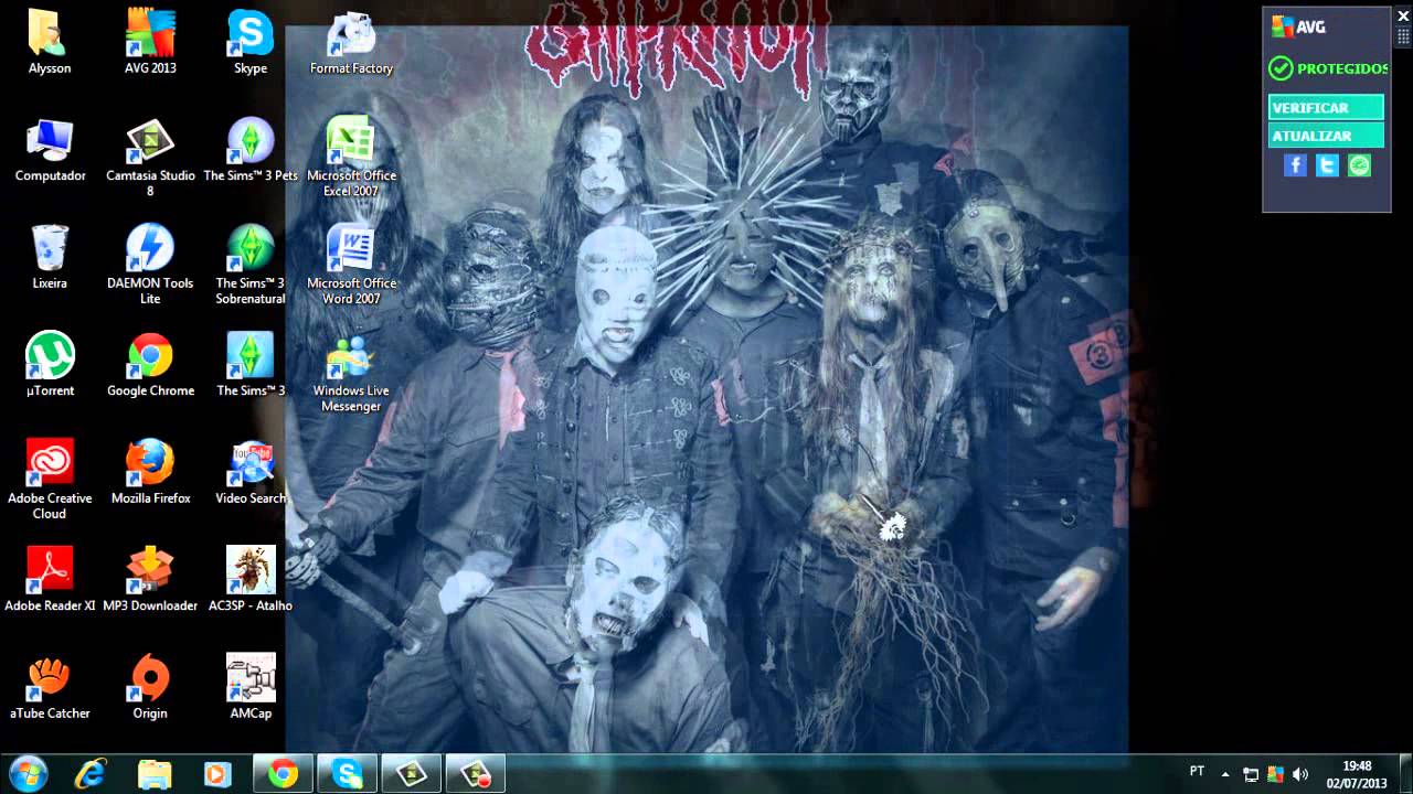 Como colocar um slide de imagens como papel de parede win 7