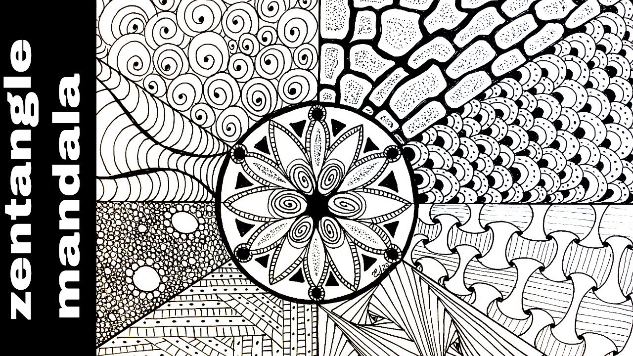 Zentangle Mandala Easy / Step by Step for beginners