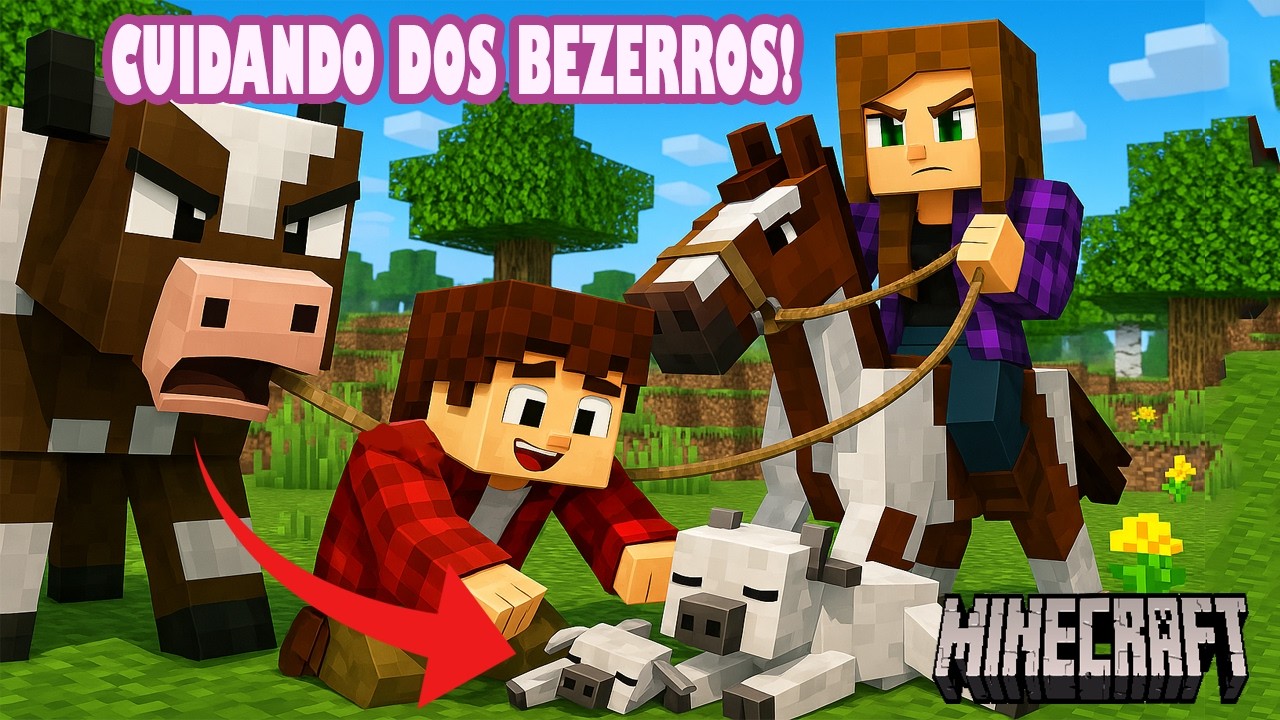 CUIDANDO DOS BEZERROS MAS AS VACAS SÃO MUITO BRAVAS! fazenda ep 87 minecraft  @tr3sberto