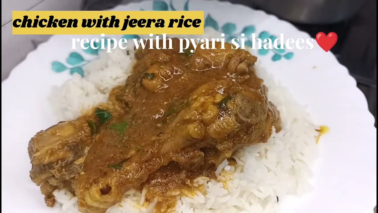 Chicken with jeera rice (spacial masale ke sath) 