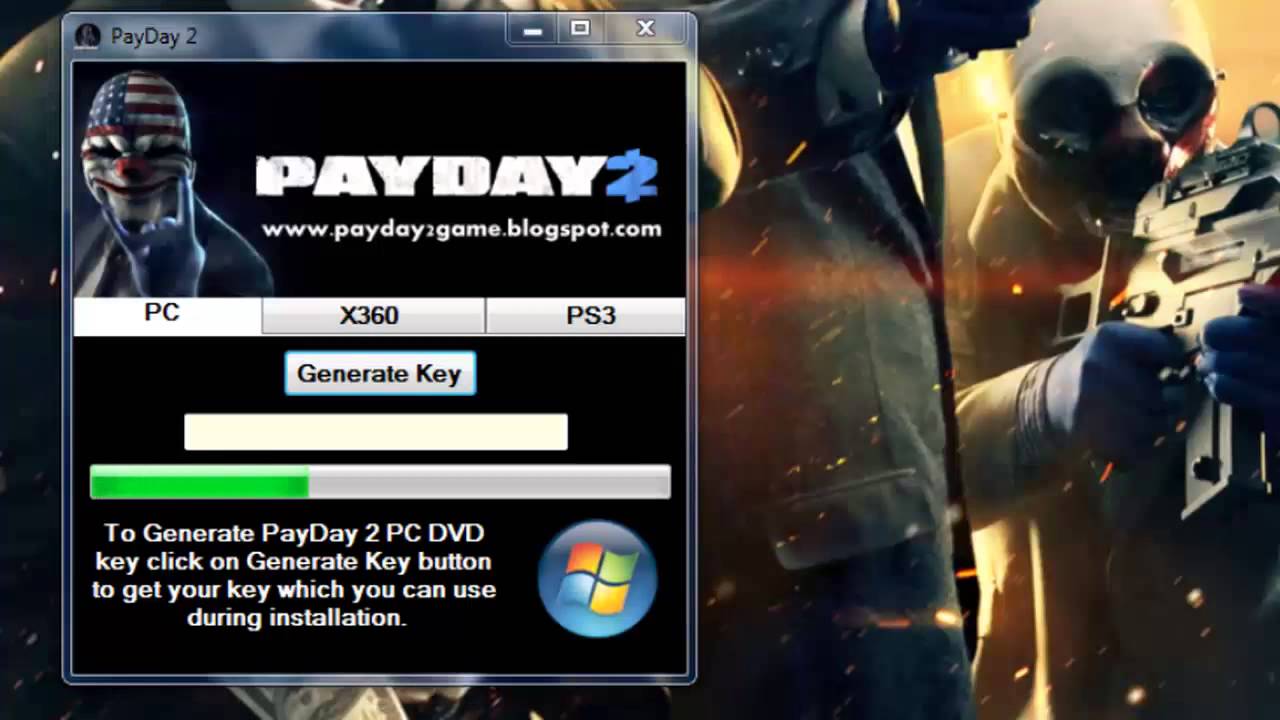 PayDay 2 Key Generator (PC, PS3, X360)