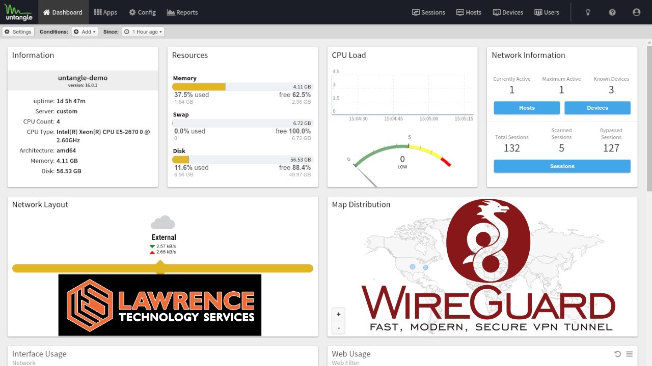 Untangle версии 16 с Wireguard VPN и обновленной проверкой SSL