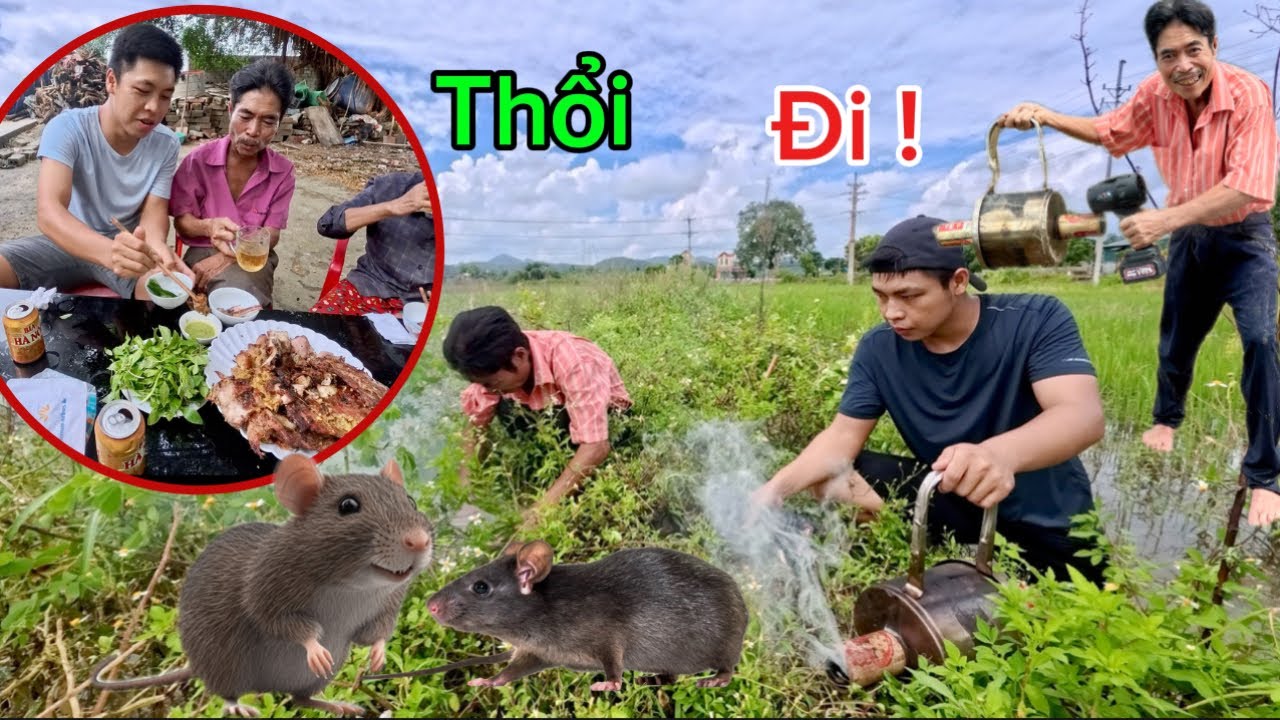 Thử Nghiệm Công Cụ Hun Chuột Bằng Khói Và Bữa Ẩm Thực Lúc Chiều Tà | HUY ANH TV