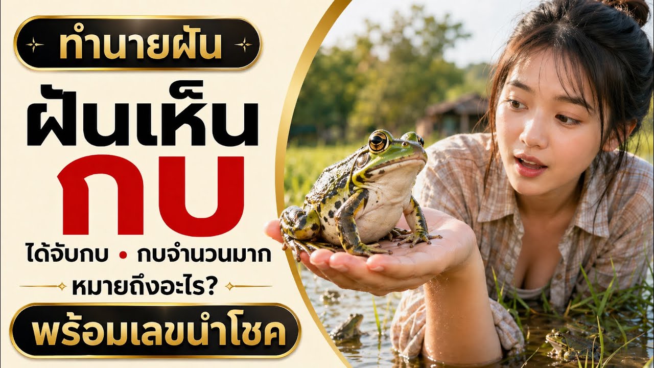ฝันเห็นกบ ฝันว่าได้จับกบ ฝันเห็นกบจำนวนมาก ฯลฯ | ทำนายฝันและเลขนำโชค