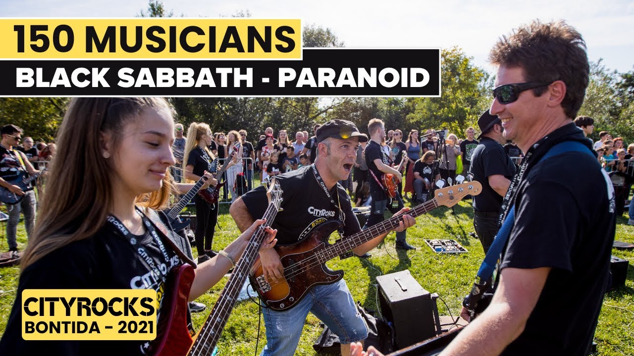 Paranoid (BLACK SABBATH) - 150 musicians @CITYROCKS  (The biggest rock flashmob in Romania)