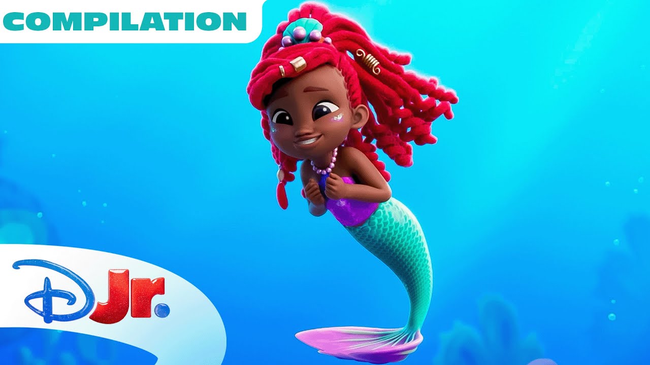 Disney Jr.'s Ariel | Ariel Babysits Baby Cuttles! ✨ | The Little Mermaid | @disneyjr