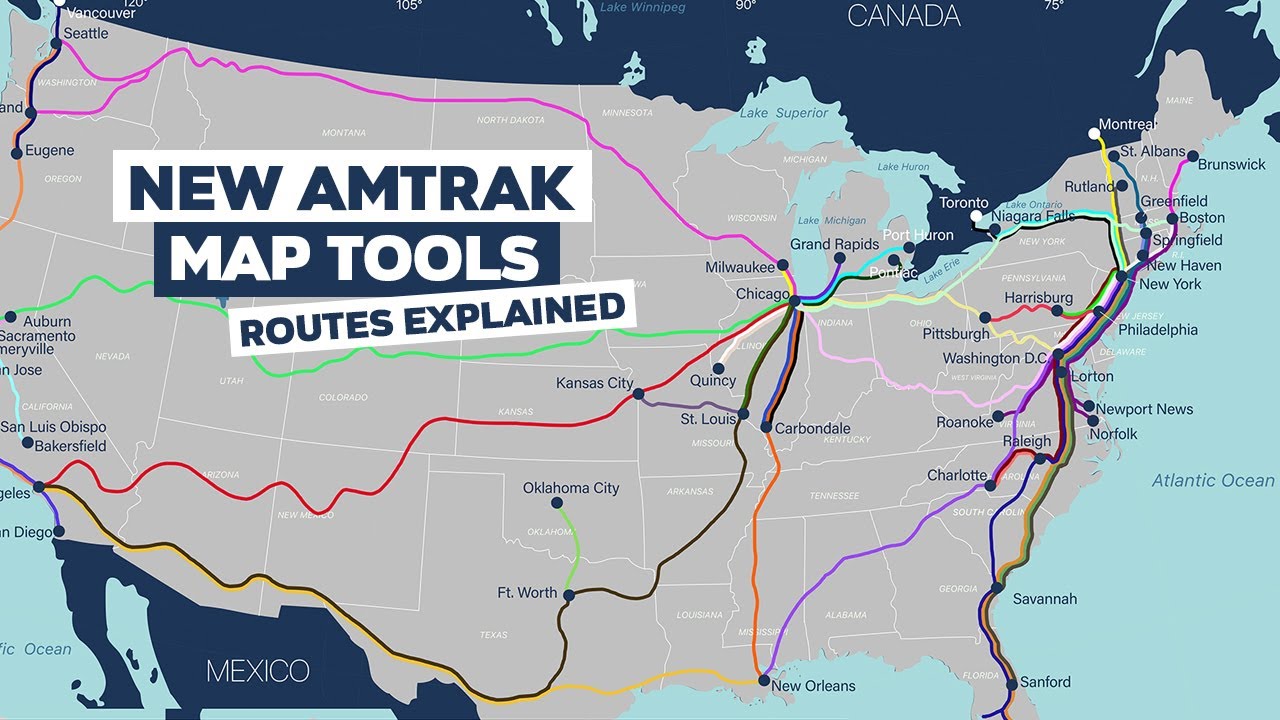 Карта Amtrak: всё подробно! Маршруты Amtrak и планирование поездок