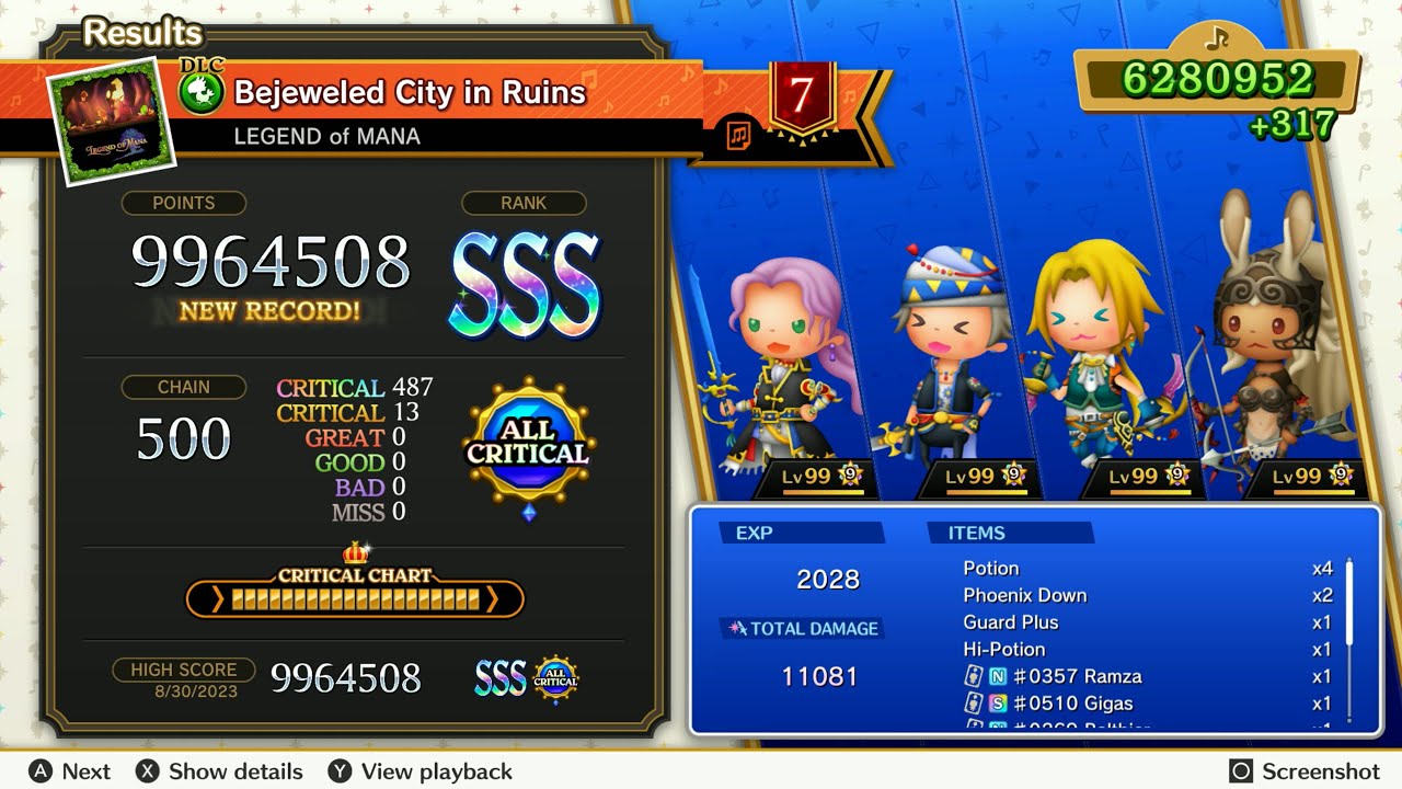 Theatrhythm: Final Bar Line - Mana Pack 2 DLC Full Songlist Ultimate Difficulty All Critical