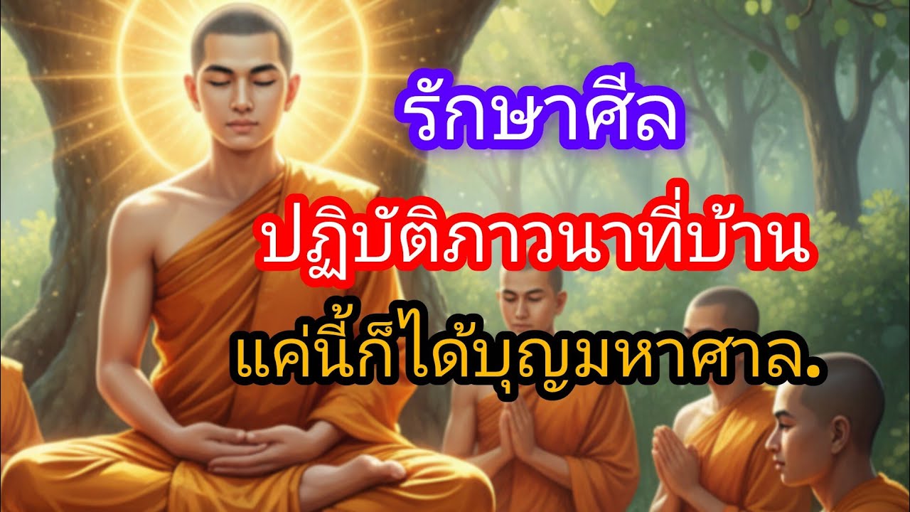 รักษาศีล ปฏิบัติภาวนาที่บ้าน แค่นี้ก็ได้บุญมหาศาล.#ธรรมะ #ธรรมะก่อนนอน #ปัญญาแห่งชีวิต 