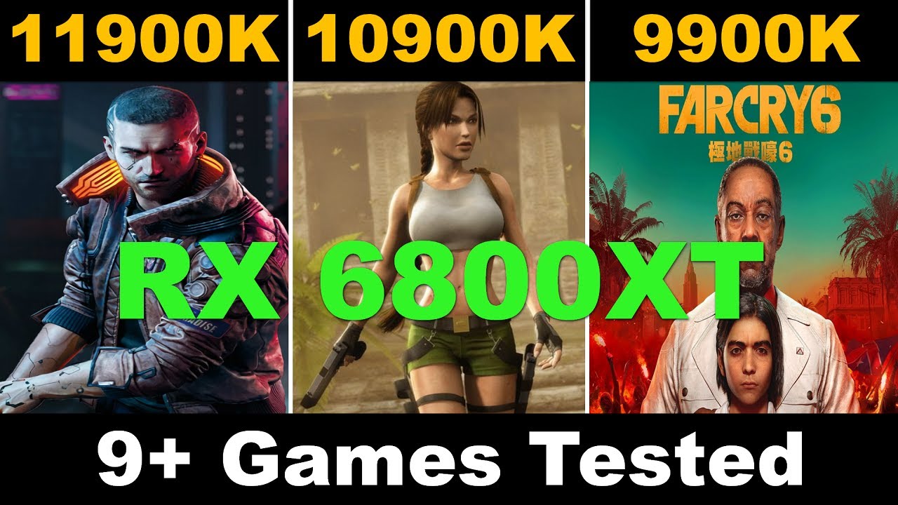 Intel 11900K vs 10900K vs 9900K Benchmarks Test AMD RX 6800XT | 1080P 1440P