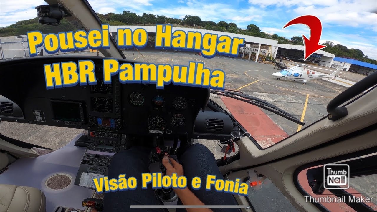 Helicóptero Pousando no Aeroporto da Pampulha (Fonia completa) Oficina HBR!
