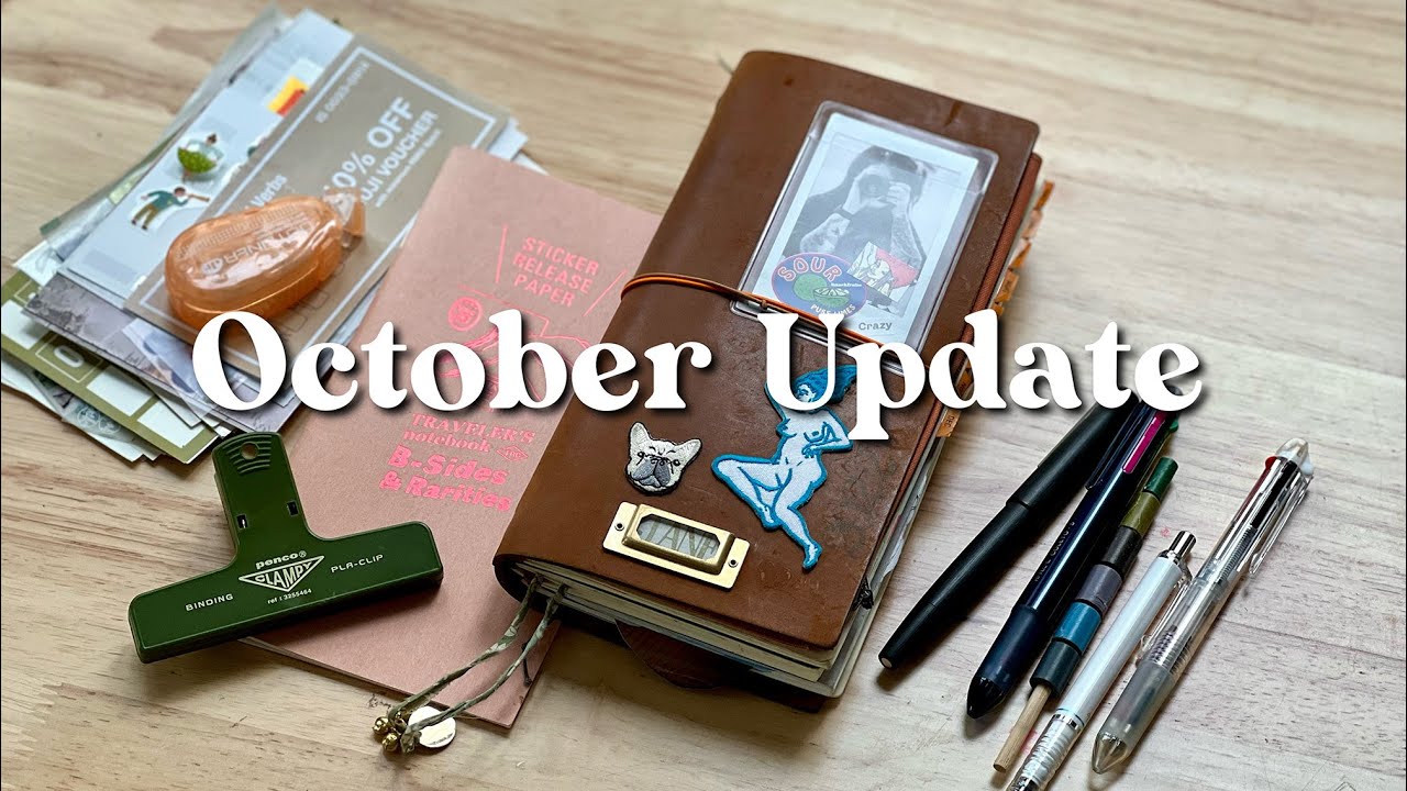 How I Use My Midori Travelers Notebook Journal | October Update 🎃 | Janethecrazy