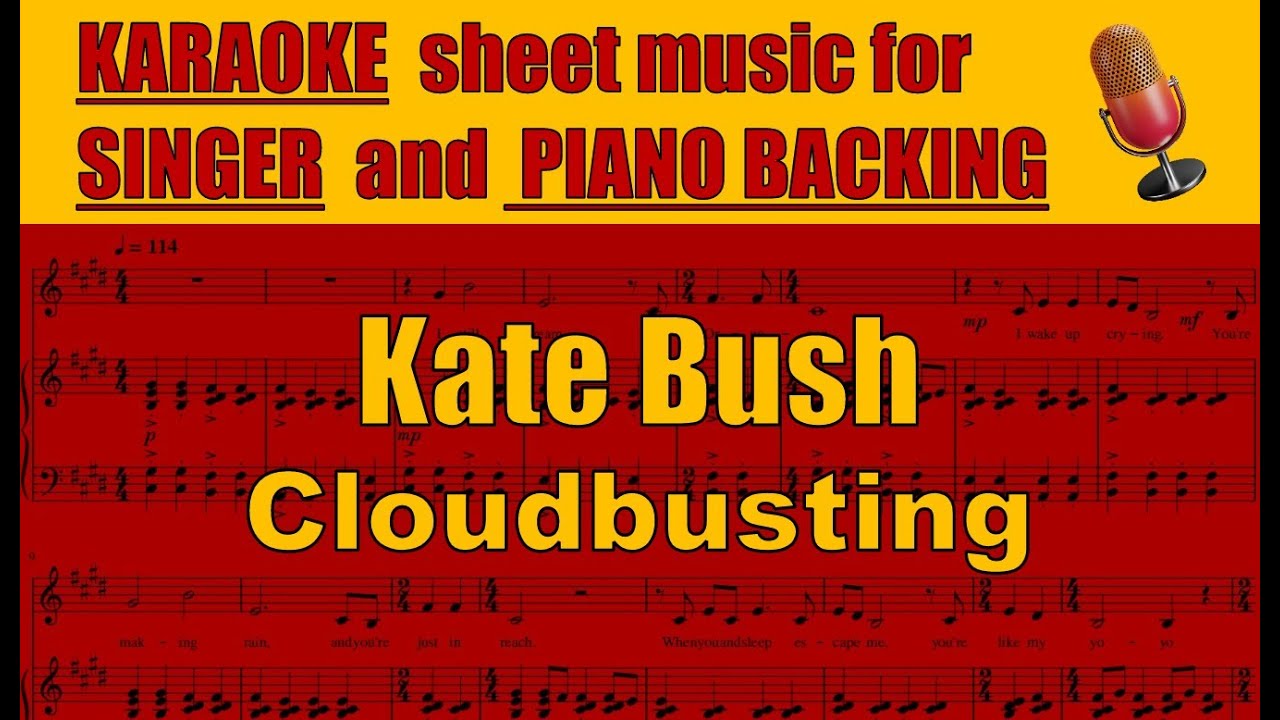 KATE BUSH - Cloudbusting - KARAOKE for singer, with piano backing