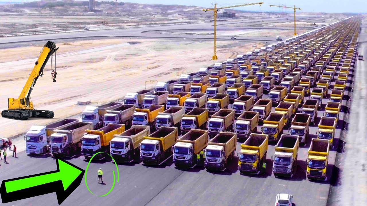 Airport Runway Construction process✈️2025: Production line from start to finish😳Building of RUNWAYS