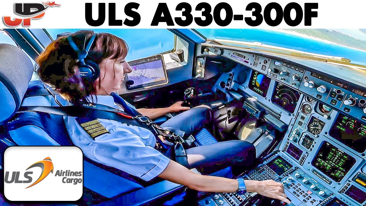 Istanbul to Amman in cockpit Airbus A330-300F ULS Cargo