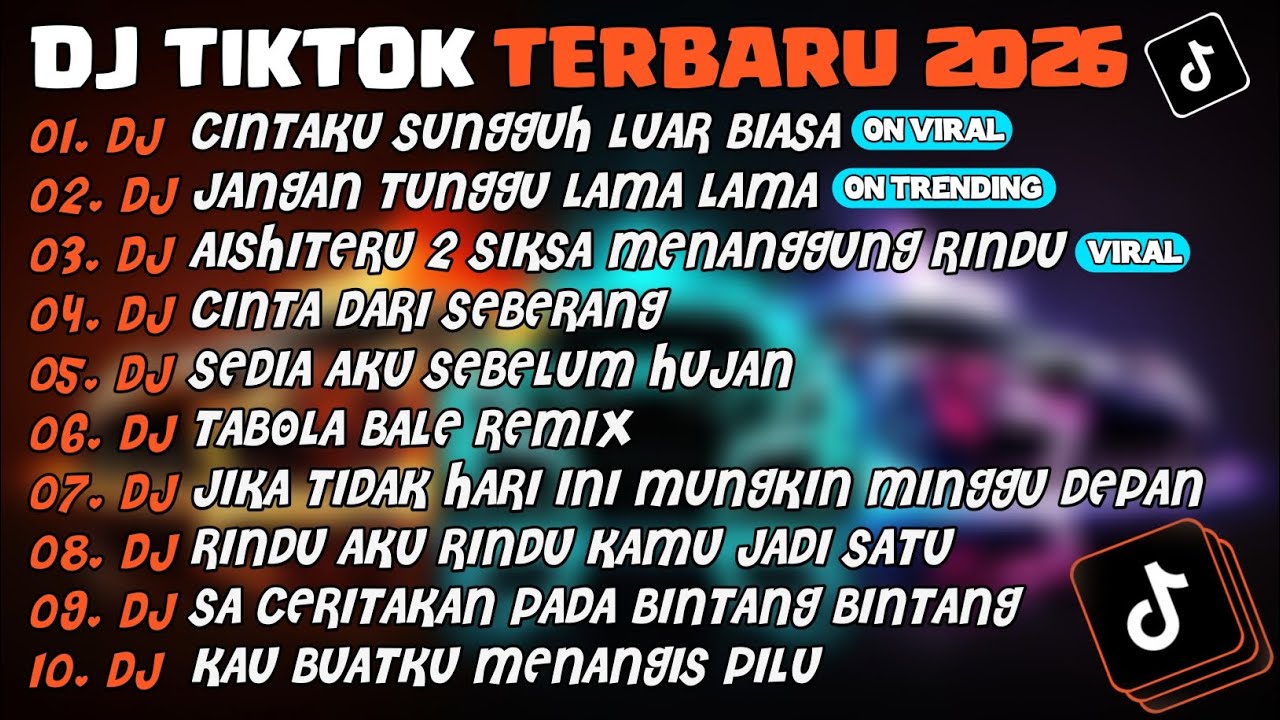 DJ TIKTOK TERBARU 2026🎵DJ CINTAKU SUNGGUH LUAR BIASA🎵DJ JANGAN TUNGGU LAMA LAMA🎵 FULL ALBUM
