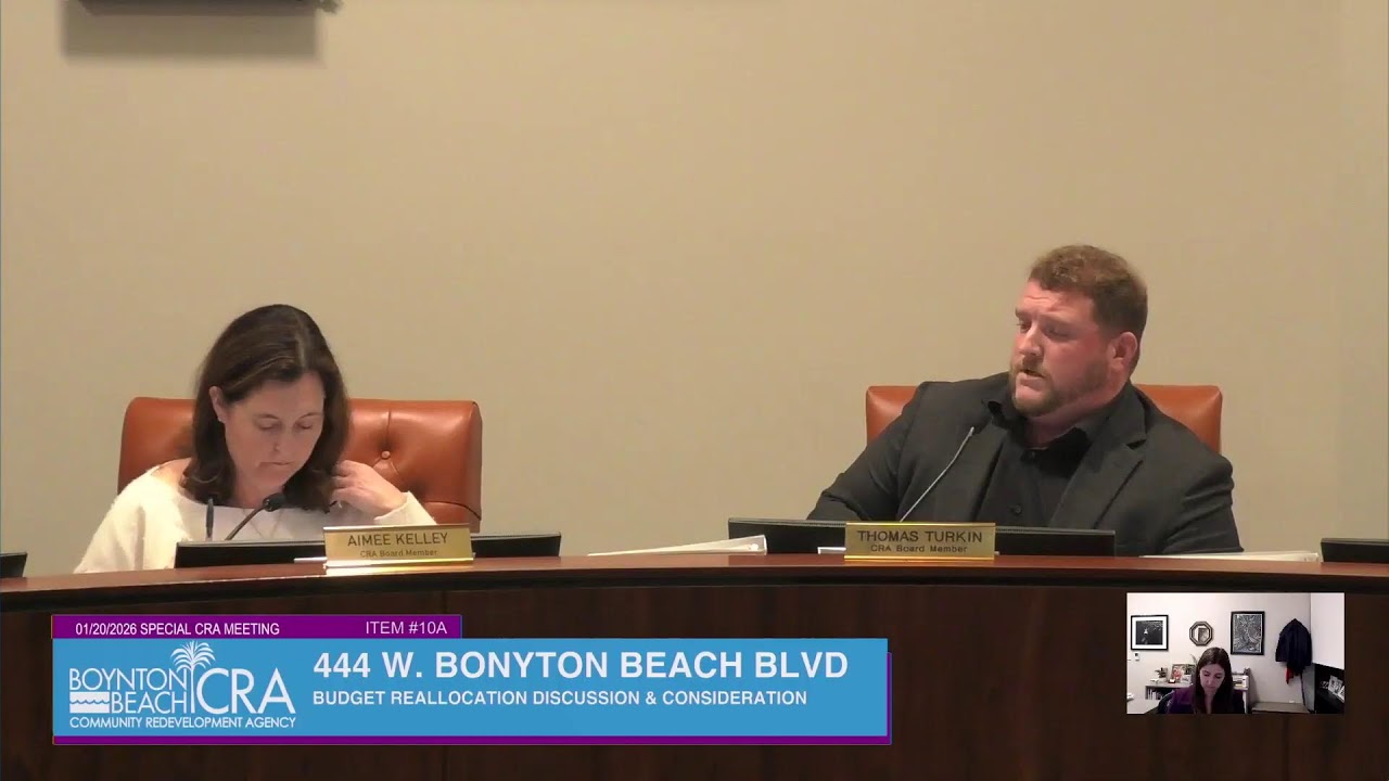 Boynton Beach CRA January 20, 2026 Special Meeting