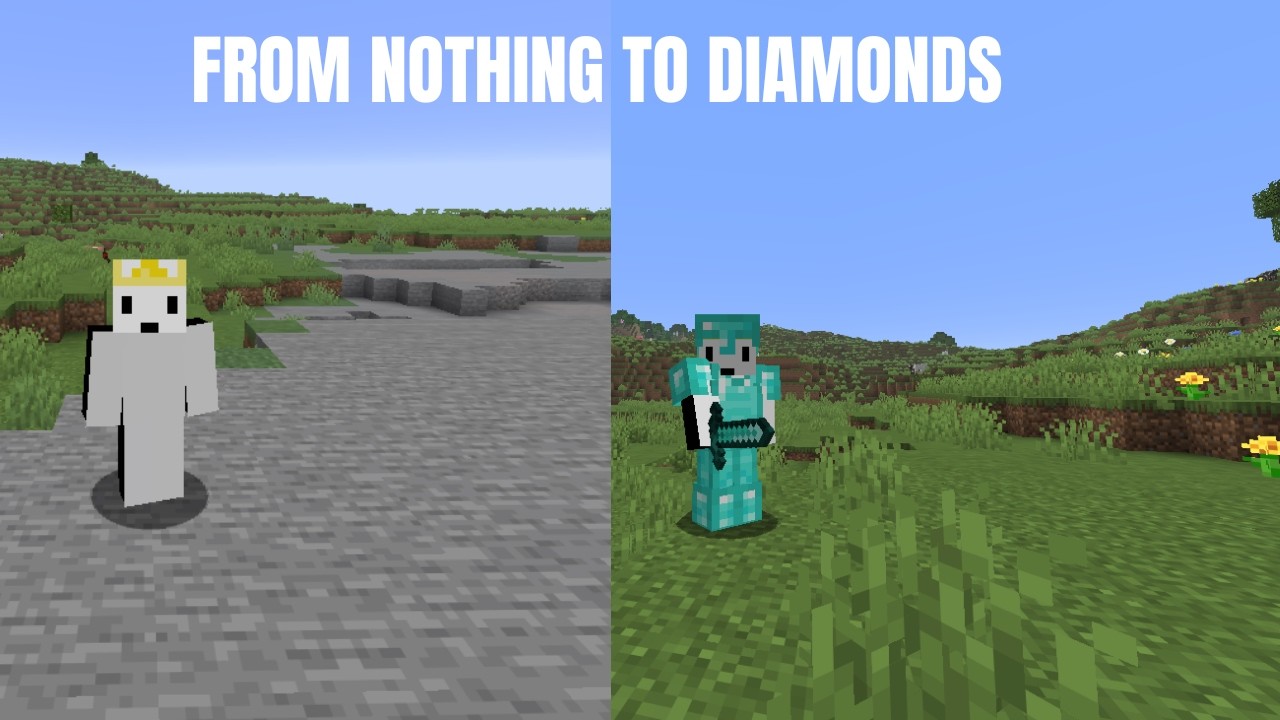 No Armor To Full Diamond Armor Set!