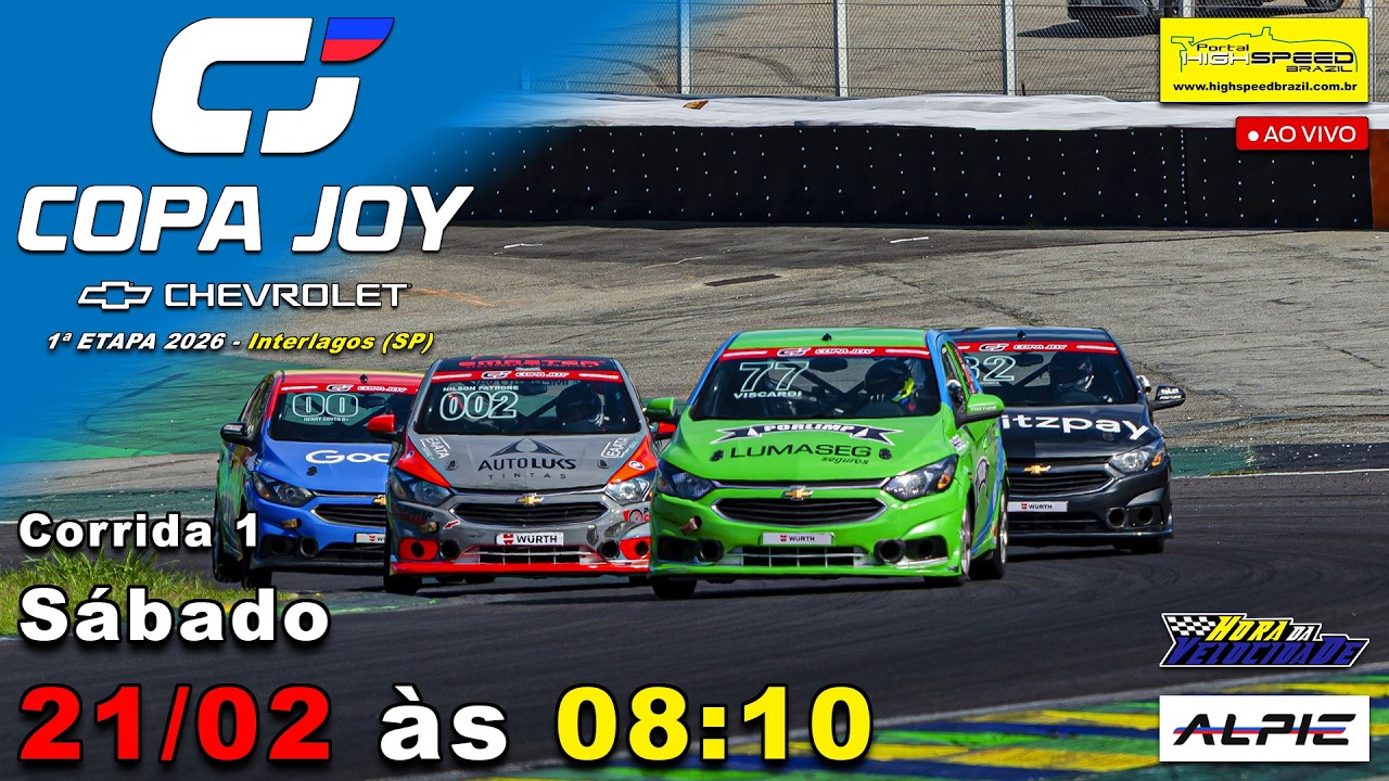 🔴 COPA JOY CHEVROLET | Corrida 1 | 1ª Etapa 2026 | Interlagos (SP) | Ao Vivo