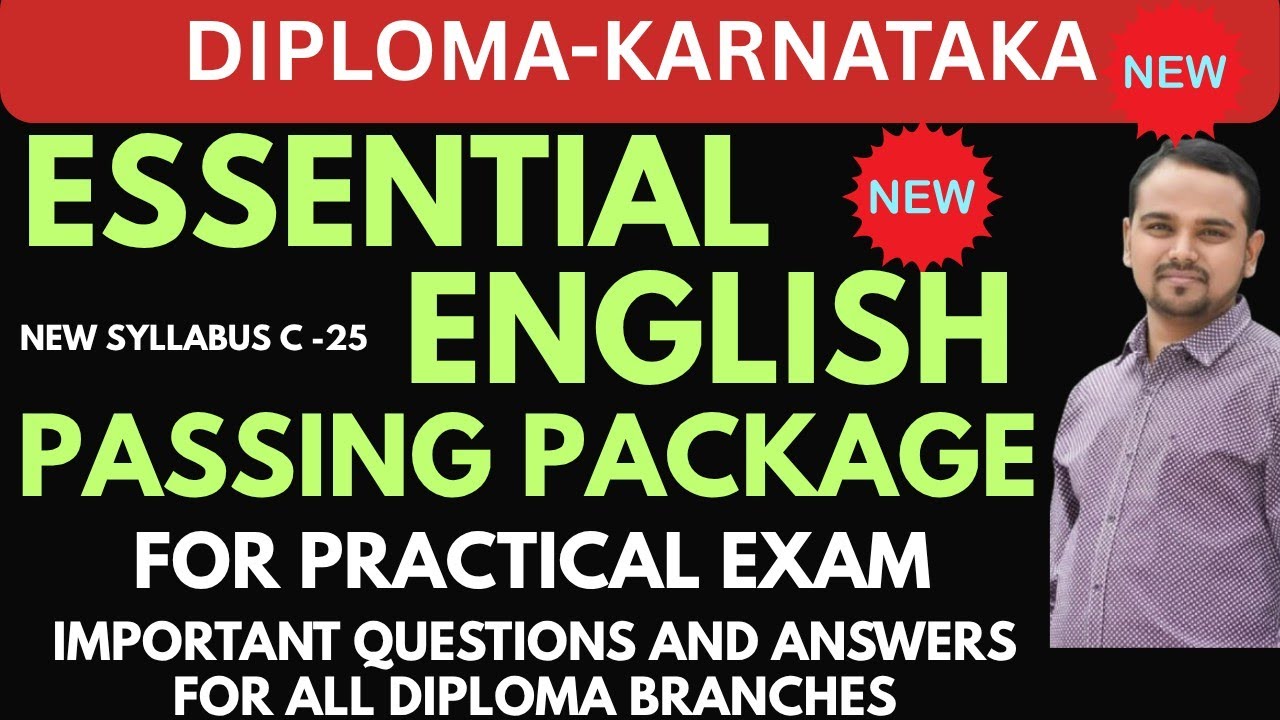 Essential English passing package,Diploma English, English Passing Package in kannada,Diploma eng pp