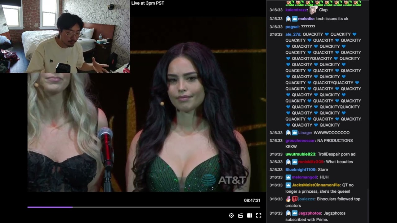 Charming Jo explains how he vomited before performing at the Streamer Awards