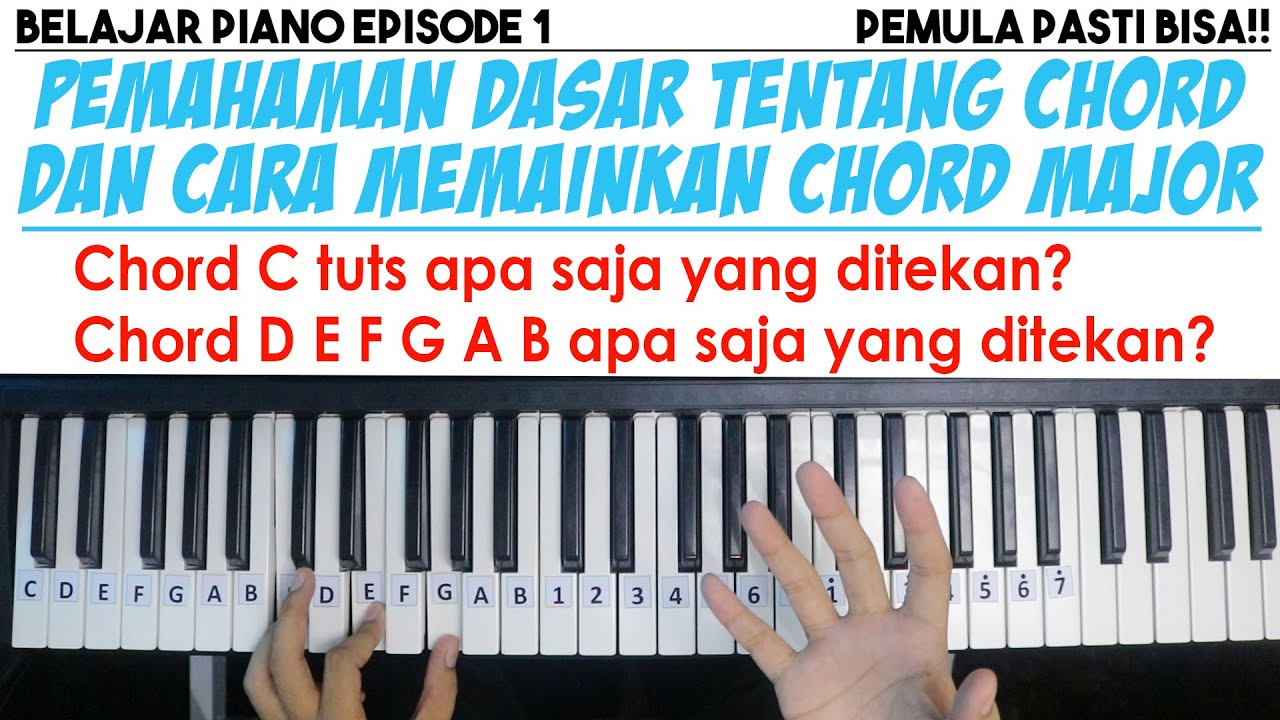 Pemahaman Dasar Tentang Chord  & Cara Memainkan Chord Major | Belajar Piano Eps. 1