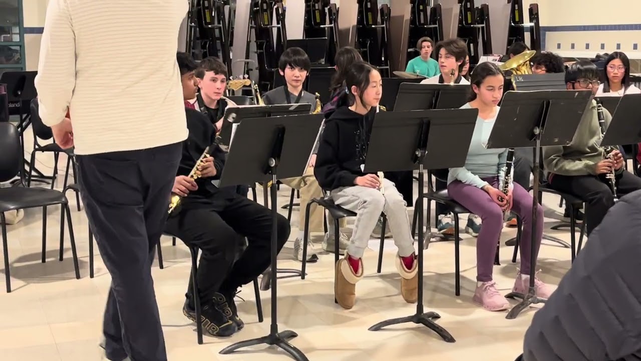 3/2/26 Middle school jazz band concert!  Evelyn on bass.  1st song