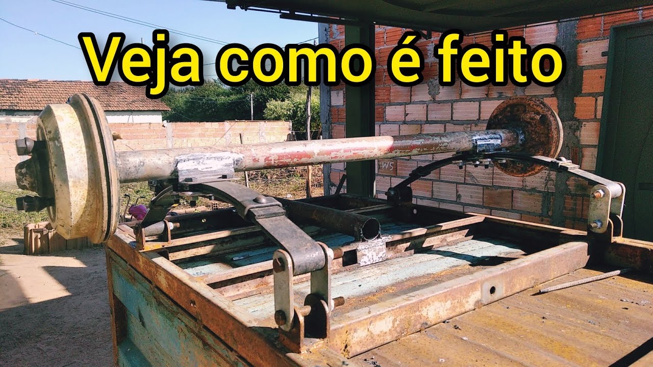 como colocar o eixo na carretinha