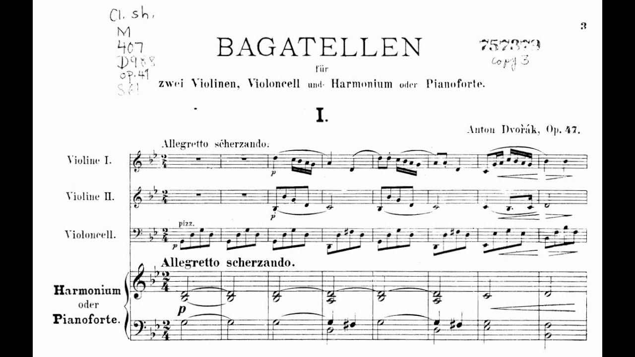 Antonín Dvorak - Bagatelles, Op.47