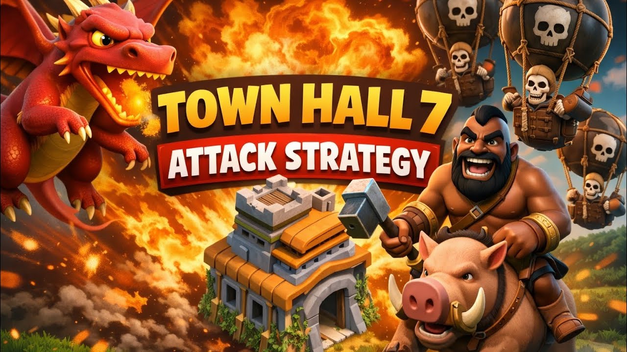 Top 3 best th7 attack strategies 2026 / best town hall 7 attacks for 3 stars