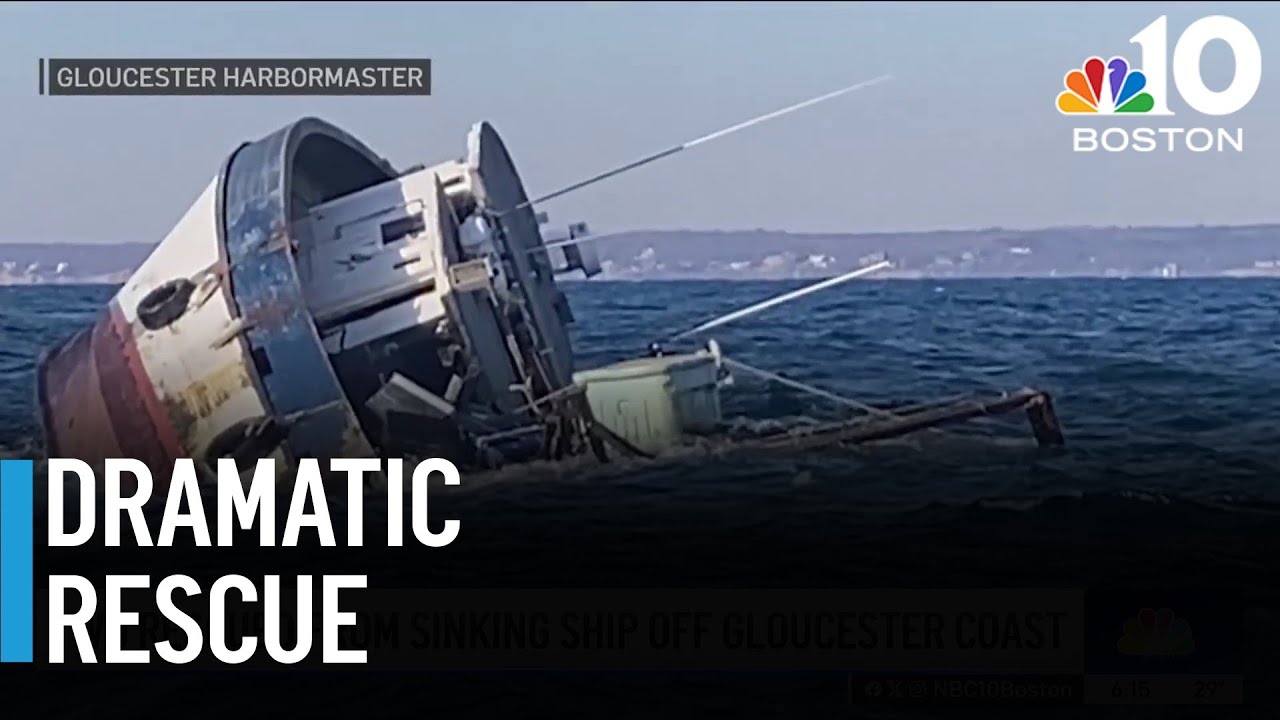 2 rescued from sinking ship off coast of Gloucester