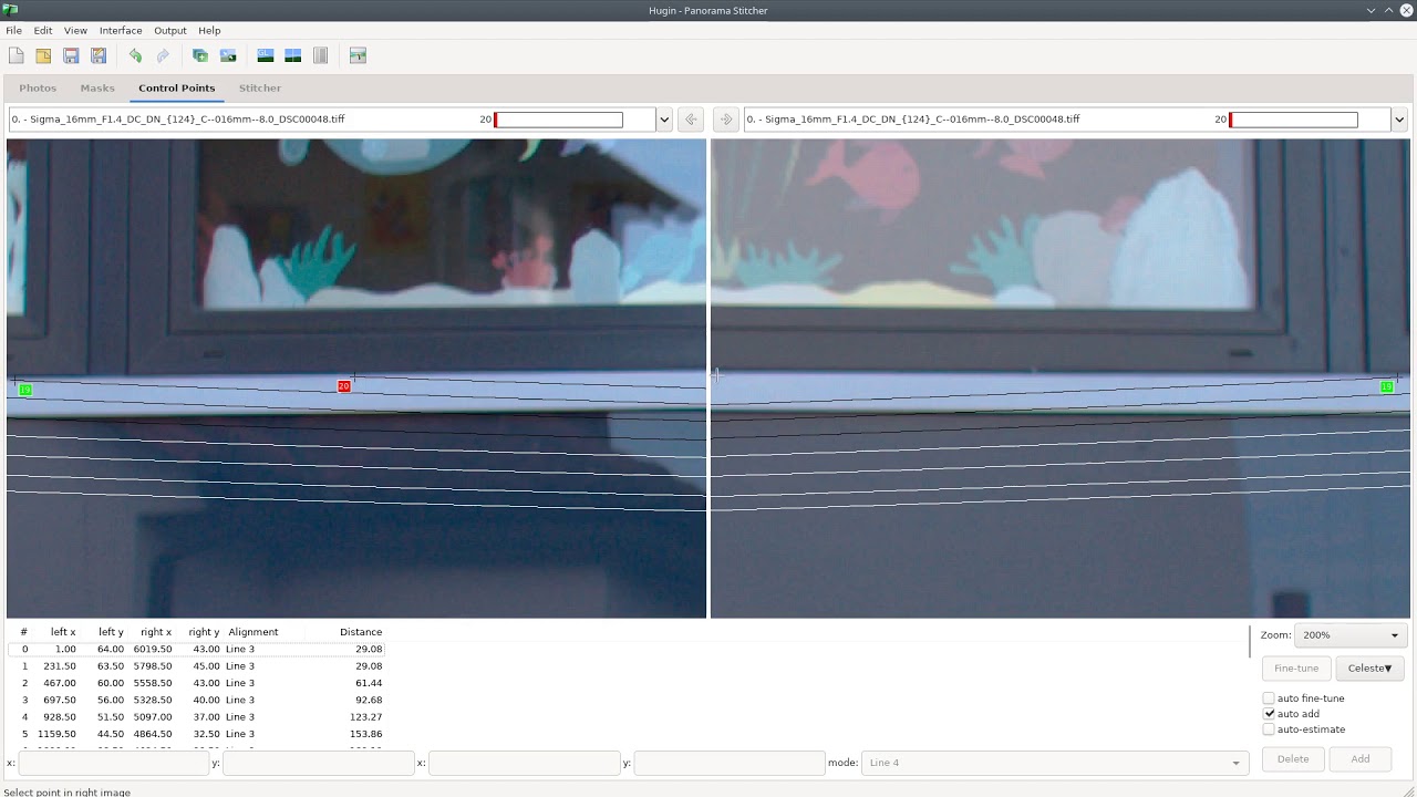Distortion calibration for Lensfun utilizing Hugin 2019