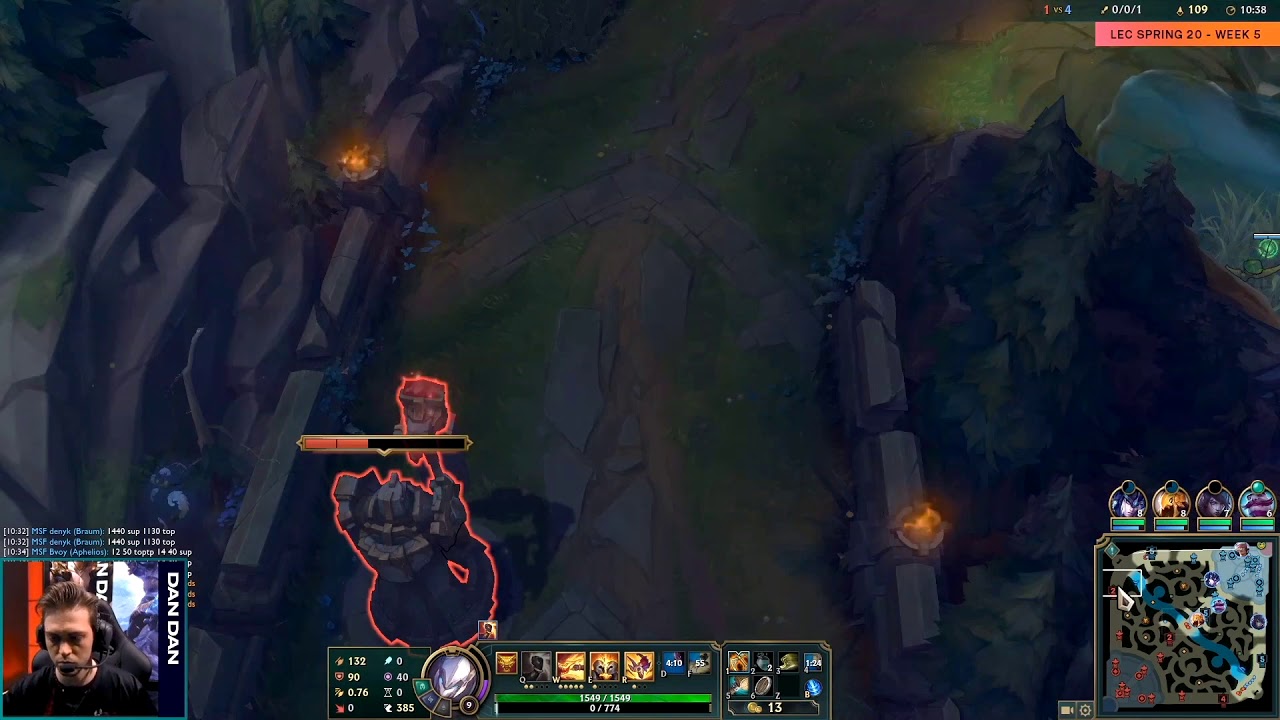 [MSF Dan Dan Pro View] Misfits VS MadLions MSF DanDan sett Top | LEC Spring 2020 DanDan perspective
